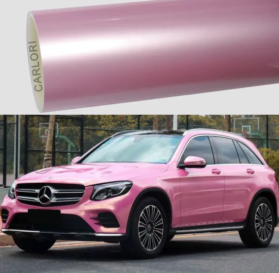 super gloss light pink car wrap vinyl