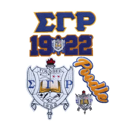 Big Size Zeta Phi Beta Shield Patch - Blue 1920 Zeta Crest Chenille Patch: Unique and Stylish Accessory for Affiliates