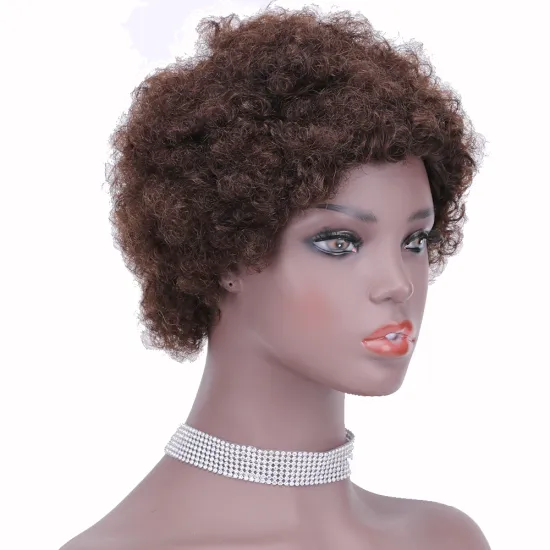 Factory wholesale Afro Kinky curl bob Indian peruvian malaysian hair wig raw brazilian virgin human hair wigs for black woman