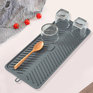 Non-Slip Silicone Dish Drying Mat - Multipurpose Heat Resistant Trivet for Cups