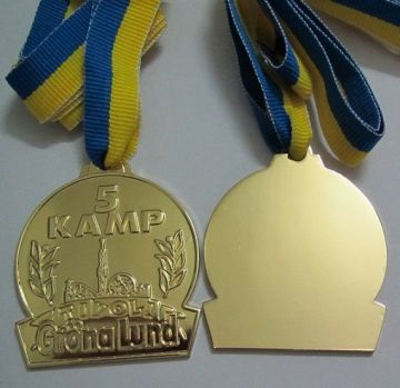 Lower Quantity To Make Customized Logo Gold Medal With Lanyard
