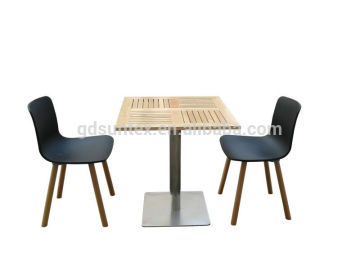 Stainless Steel Solid Wood Bar Table and Chairs ST-S203Q