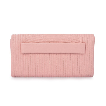 Einfache Ledertasche Clutch Geldbörse Foldover Clutch Pink