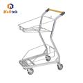 Logam Supermarket Double Shopping Basket Trolley