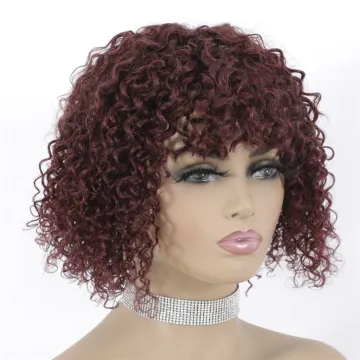 Lsybeauty 720 Live Show Bob Sale 99J# Machine Made Human Hair Wigs 8 Inch Glueless Bob Short Wig Black Women