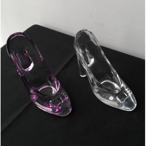 Zapatillas de cristal de Cenicienta decorativas para bodas