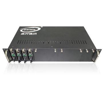 2u-14 Slots 19 Double Power Supply Fiber Media Converter Chassis