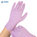 Guantes de nitrilo rosa sin látex