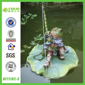 ใหม่ออกแบบสวนกบ Polyresin บ่อ Floater (NF11182-3)