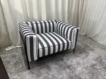 Modern Outdoor Furniture Patio Seating Striped Garden Chair