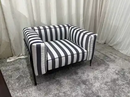 Modern Outdoor Furniture Patio Seating Striped Garden Chair