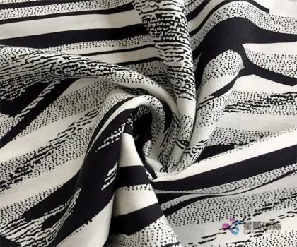 Aesthetic Abstract Pattern 100% Viscose Rayon Fabric