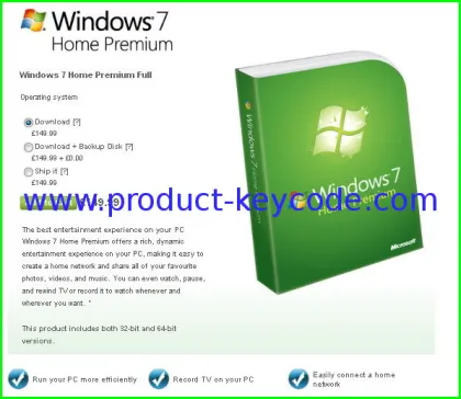 Windows 7 Product Key Codes For Microsoft Windows 7 Home Premium