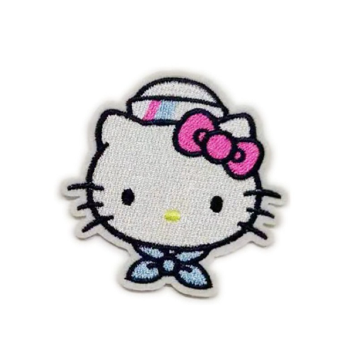 Hello Kitty Tenunan Bordir Besi Di Patch