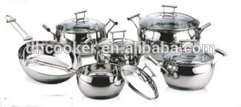 11 PCS Apple Shape 201# Stainless Steel Cookware Set