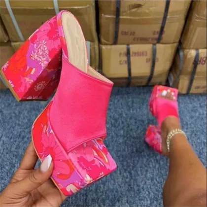Women's Cross-Border Summer Fish-Mouth Slippers High Heel Sandals