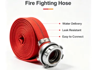 Commercial Fire Hose 50ft with Aluminum Coupling