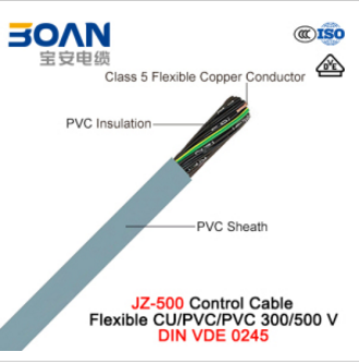 Jz-500, Control Cable, 300/500 V, Flexible Cu/PVC/PVC (DIN VDE 0245)