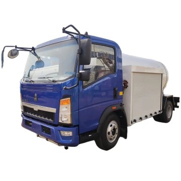 3 μετρικοί τόνοι 3000L LPG Bobtail Truck Howo