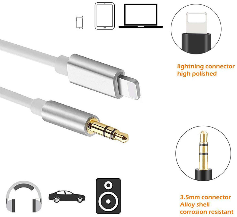 Lightning to 3.5mm AUX Audio Cable 4