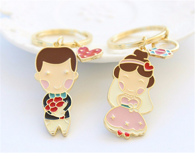 Couple Gift Bride Groom Sweet Heart Love Keychain