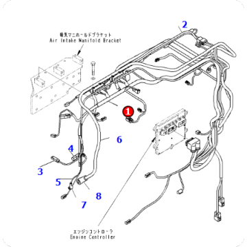Long-term supply of SAA6D170E-5E wire harness 6245-81-536