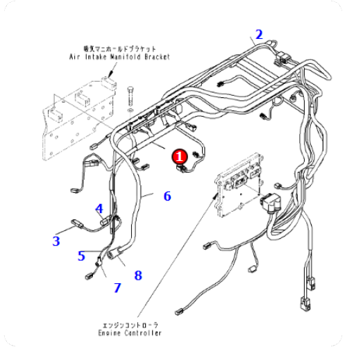 Long-term supply of SAA6D170E-5E wire harness 6245-81-536