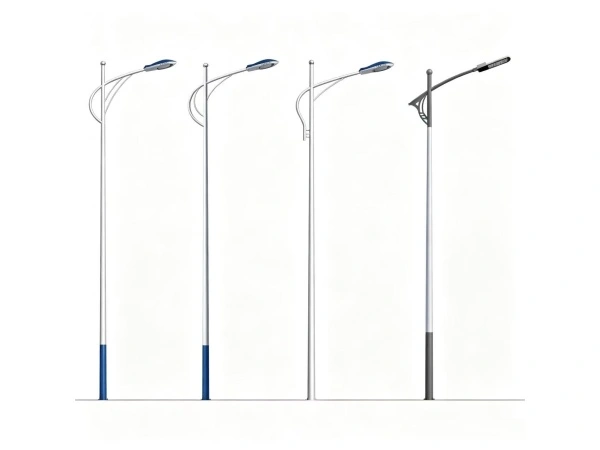 Detailed view of solar panel and LED head assembly for street lighting selection
