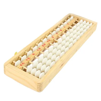 OOTDTY New Solid Wood Structure Office Abacus Mathematics Teaching Early Education Tool