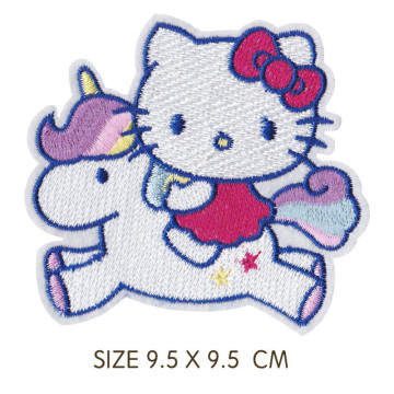 Animal Kittys Cat Eisen auf Stickflecken Applique