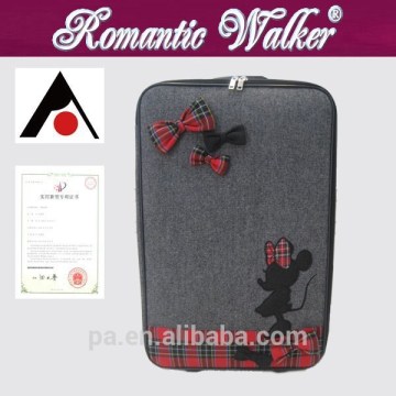 EVA trolley luggage set , hot sale ,cheap price . Nylon material luggage with trolley and wheels,soft luggage