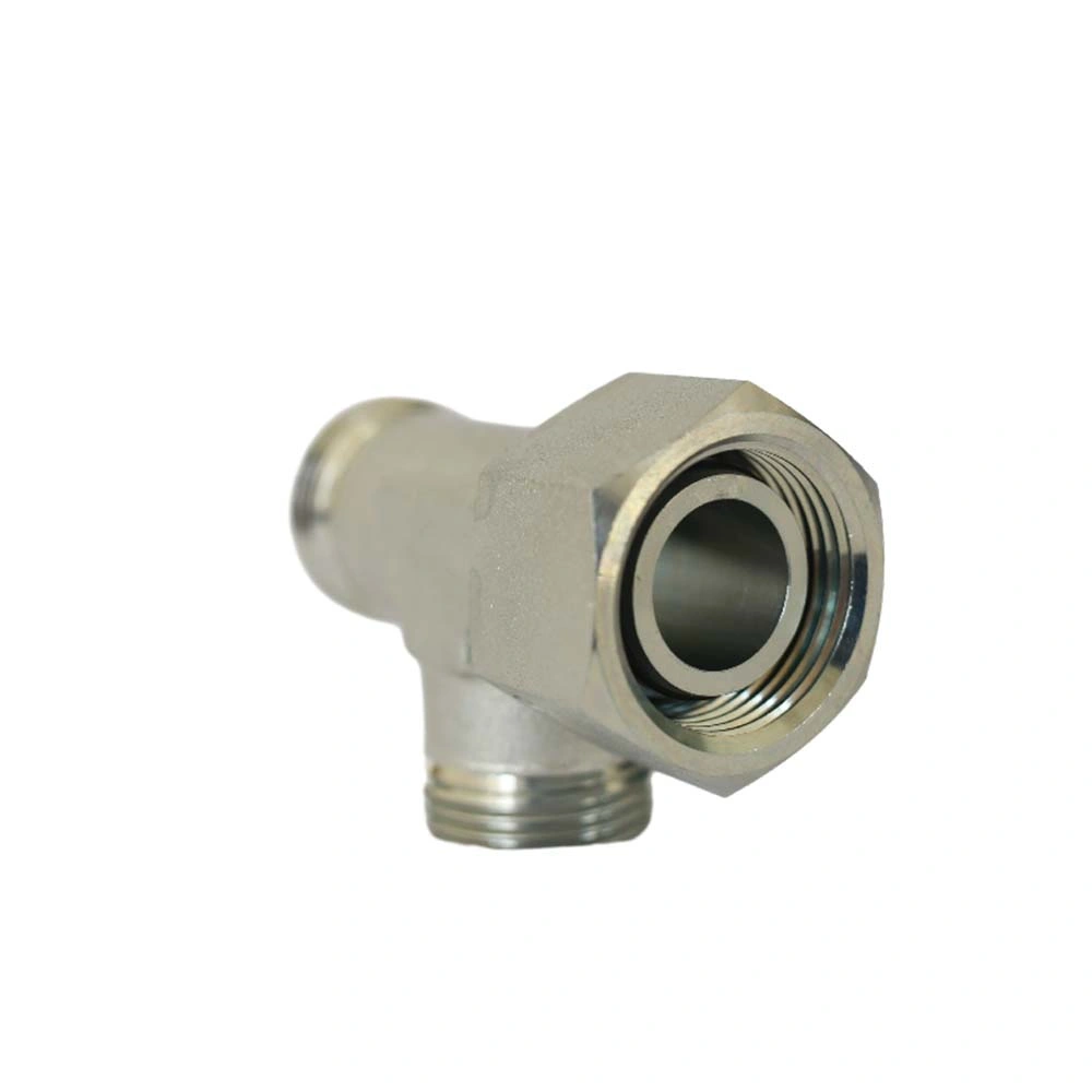 Hydraulics Female/Male Metric Run Tee Fittings with Swivel Nut Three Heads T Adapter Cc/CD