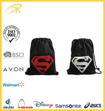 Stylism Canvas Characters Printed Drawstring Gym Bag,gym sack drawstring bag