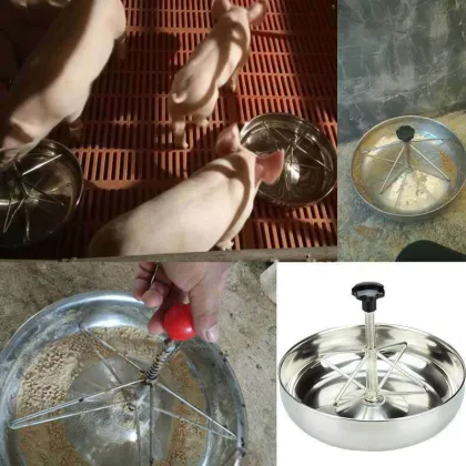 18-25cm Farm Equipment Stainless Steel Livestock Pig Fodder Trough