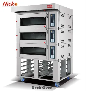 Commercial Deck Forno Pizza Cake Bread Baking 3 Decks 6 Trays Oven