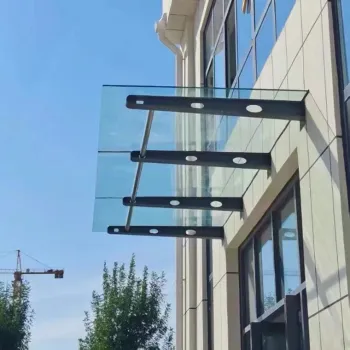 Stainless Steel Tempered Glass Canopy for Hotel Front Door