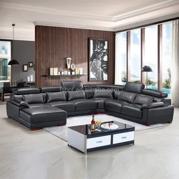 Genuine Leather 333B Chesterfield Luxury Living Room Sofa