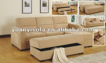 2012 unique design modern fabric sofa bed, sleeping sofa with storage function YB2207