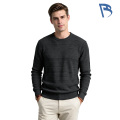 Sweater Leher Kru Rajut Wafel Horisontal Pria