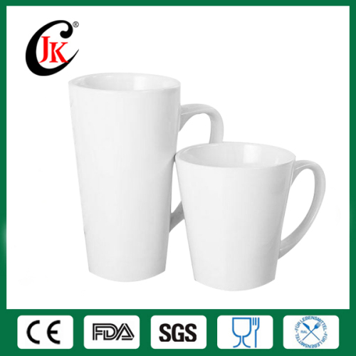 Wholesale Cheap bulk Funnel shaped Ceramic sublimation mug