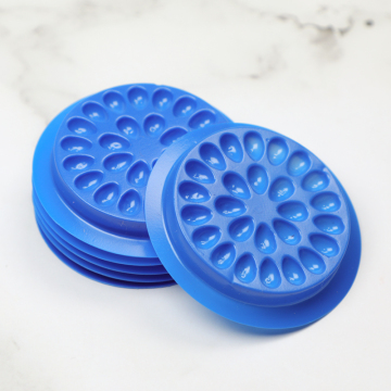 100 Pcs Round Pad False Eyelash Extension Colorful Plastic Tray