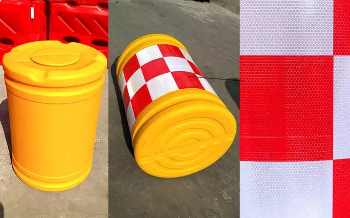 Anti-collision bucket reflective barrier