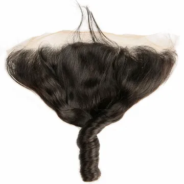Free Sample 100% Remy Human Hair Transparent Lace Frontal Bouncy Hair Closures Pixie Egg Curl Cuticle Aligned Virgin Hair Weave