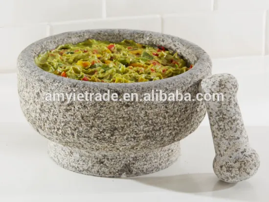 21.5cm granite stone molcajete mortar & pestle set