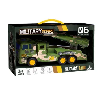 Chenghai Toys Kids Electric Car Toy - 30CM Friction Light Music Military Vehicle
