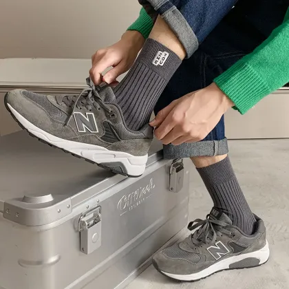 Customize Your Own Novelty Embroidery Sock Pattern with Logo: Unisex Crew Cotton Socks