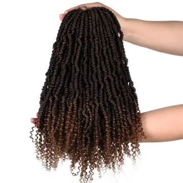 Natural Passion Twists Hair Attachment For Braids Prestretched Ombre Synthetic Passion Twist Crochet Braiding Hair Extensions
