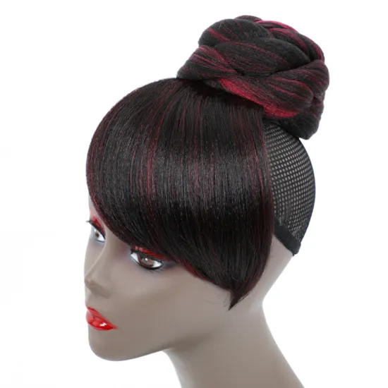 Premium Synthetic Fiber Chignon Bun Wigs Accessories Bang Hair Extension