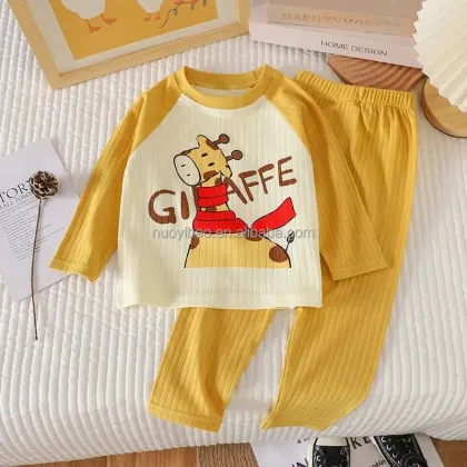 Cute Cartoon Baby Pajamas with Long Sleeves for Kids