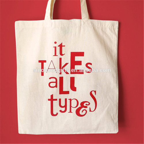 Wholesale High quality cotton material custom printing shopping recycled bag